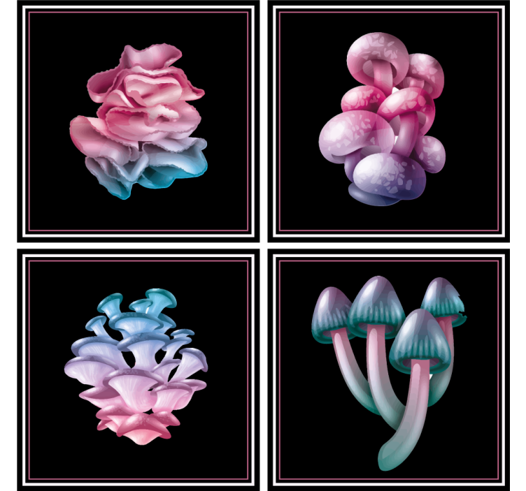 Soft floral shapes sodobni podstavki za kozarce - TenStickers