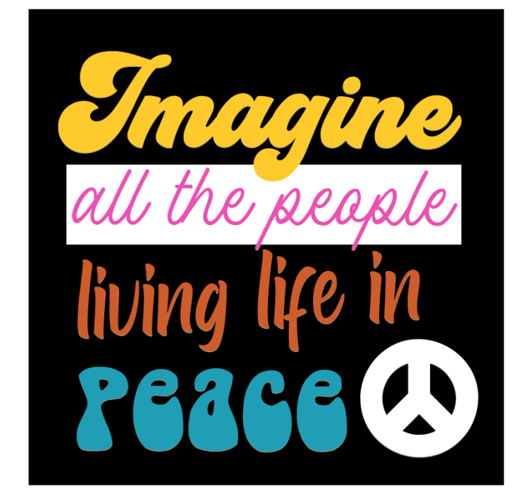 Peaceful life message podstavek za kozarce s citati - TenStickers