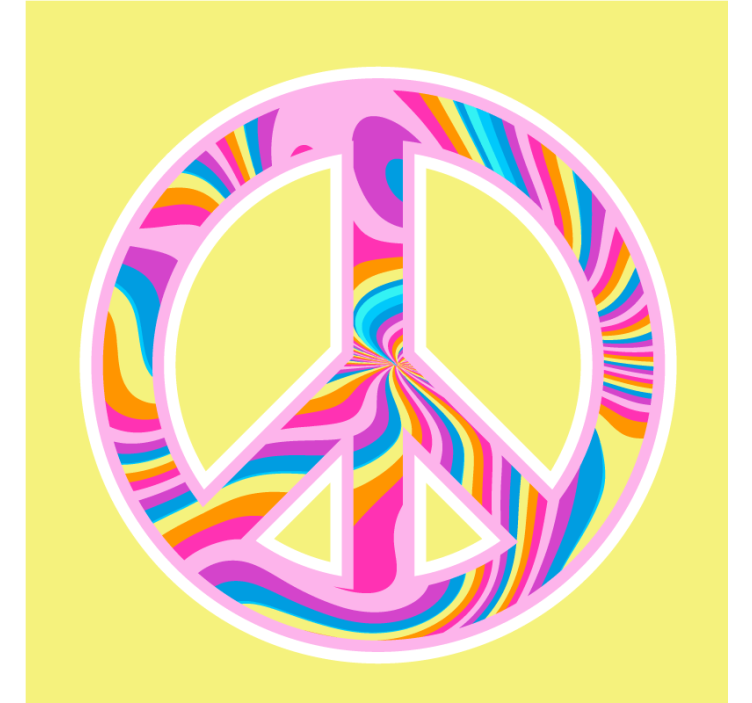 Vibrant peace emblem geeky podstavek za kozarce - TenStickers