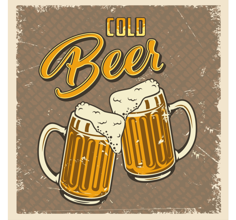 Frothy beer mugs podstavek za kozarce pivski - TenStickers