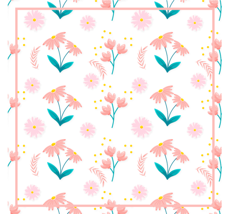 Floral pattern design podstavki z teksturnim učinkom - TenStickers