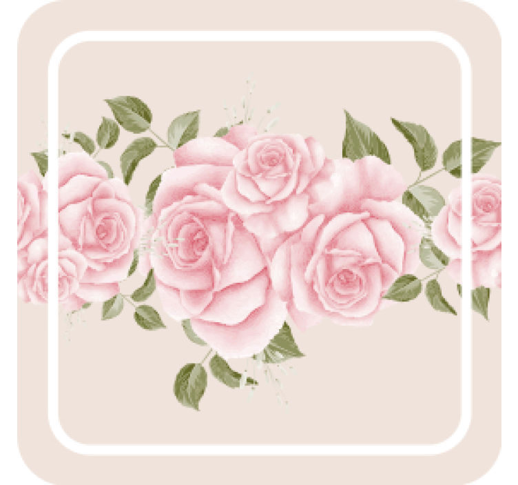 Pink floral arrangement sodobni podstavki za kozarce - TenStickers