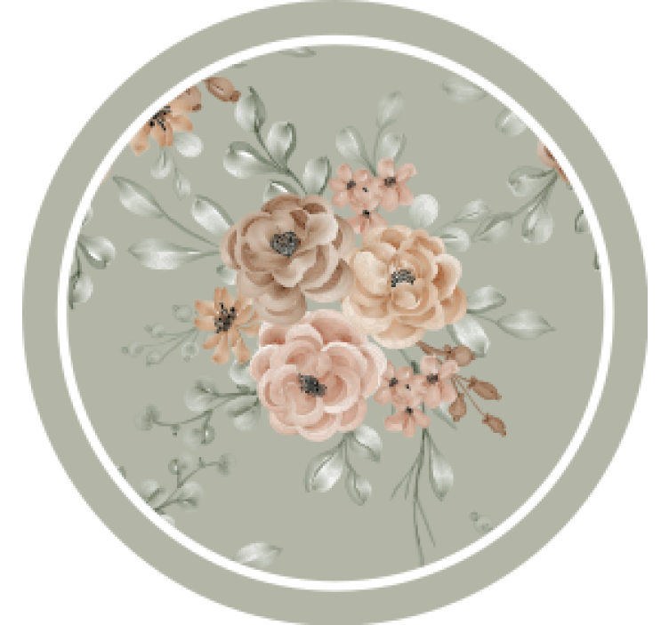 Floral elegance motif sodobni podstavki za kozarce - TenStickers