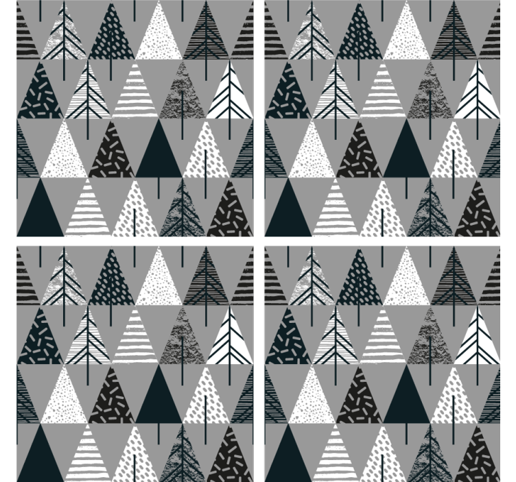 Geometric tree pattern podstavki s teksturnim učinkom - TenStickers