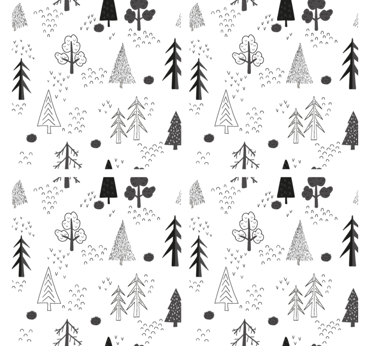 Bela minimalistična drevesa nordijska sodobna podstavka - TenStickers