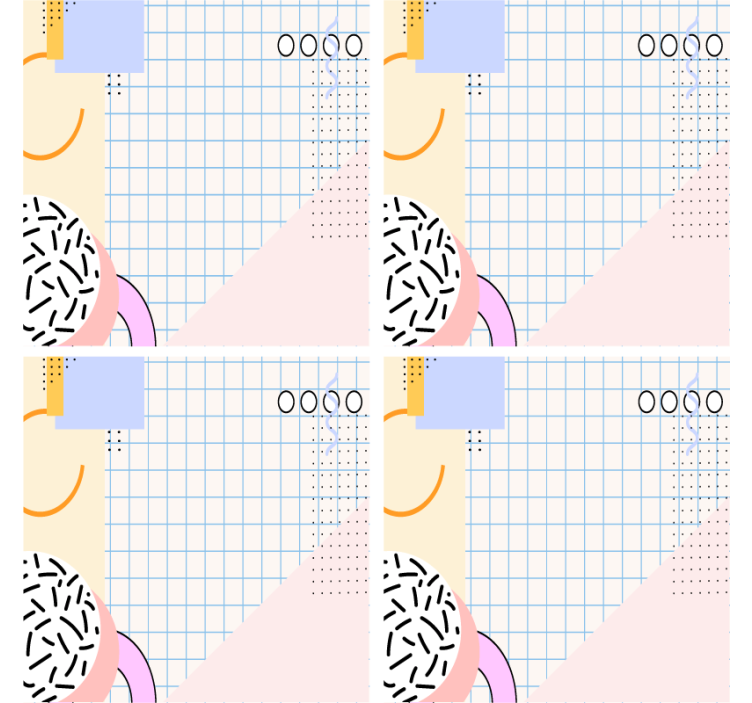 Geometric patterned mat podstavke za kozarce sodobni - TenStickers