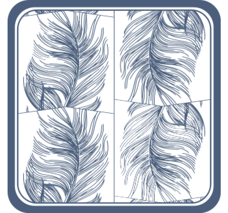 Elegant feather pattern podstavki z teksturo - TenStickers