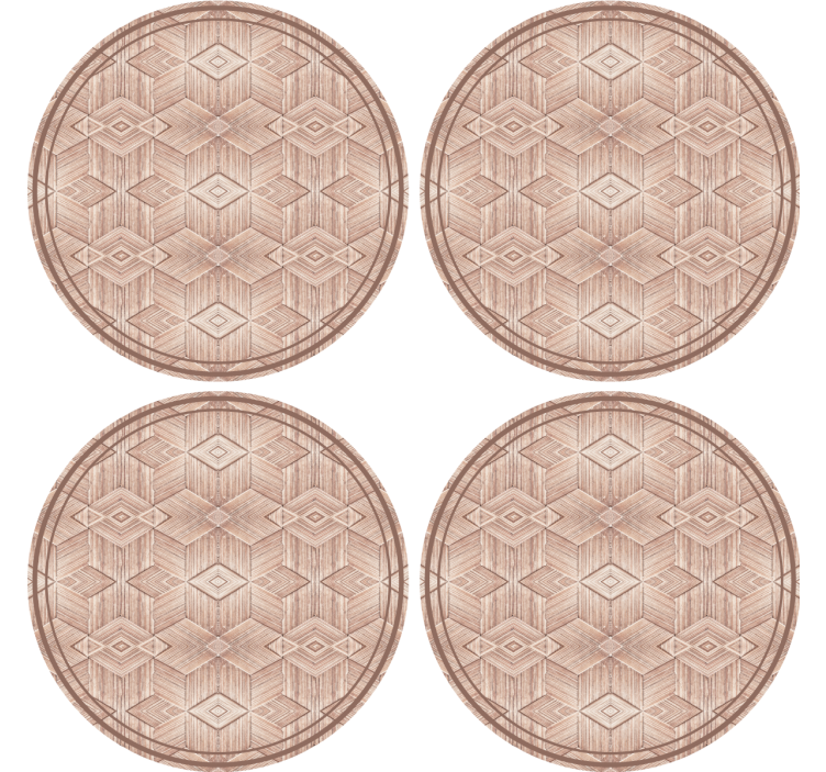 Geometric patterned circular surface podstavki z teksturo - TenStickers