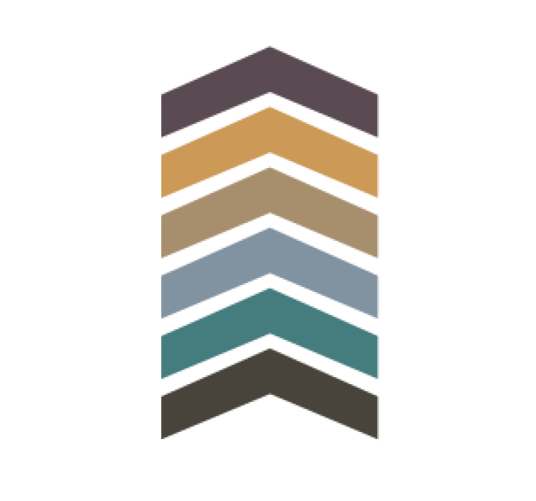 Zemeljske barve puščica nordijsko oblikovanje sodobna podstavka - TenStickers