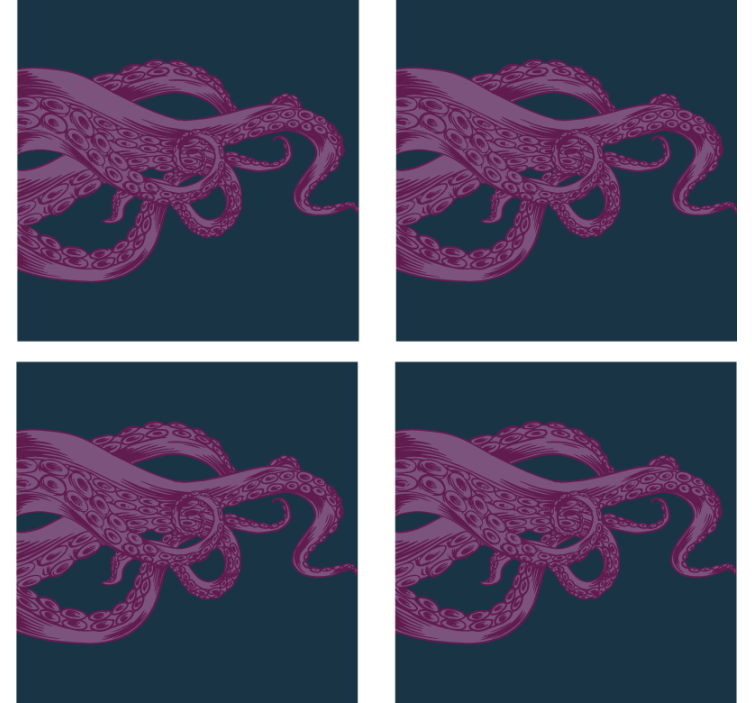 Intricate octopus illustration podstavek za kozarce - TenStickers