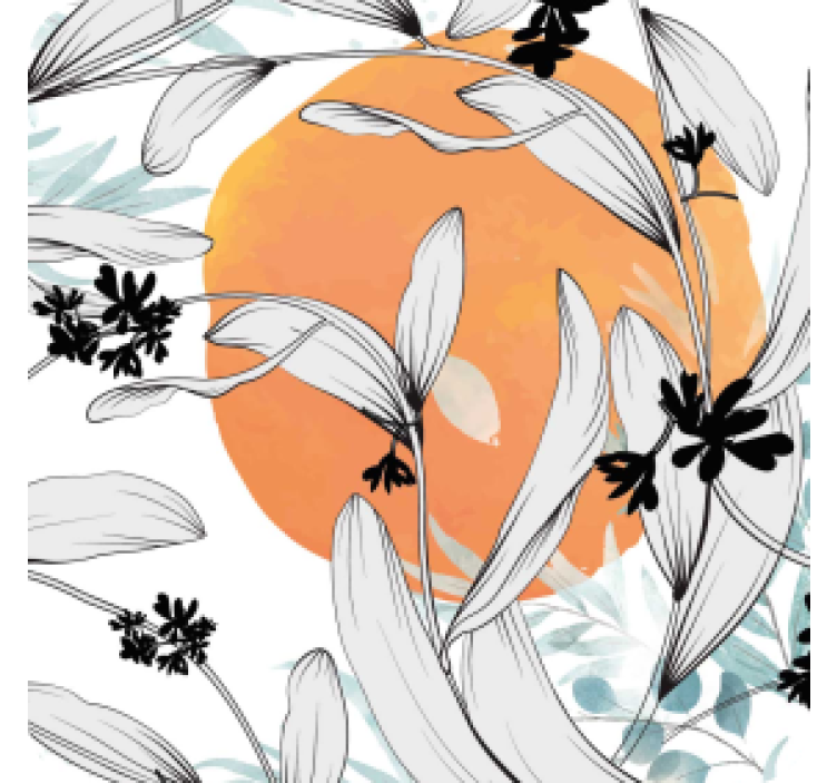 Glamur stil cvetlična abstrakcija sodobna podstavka - TenStickers