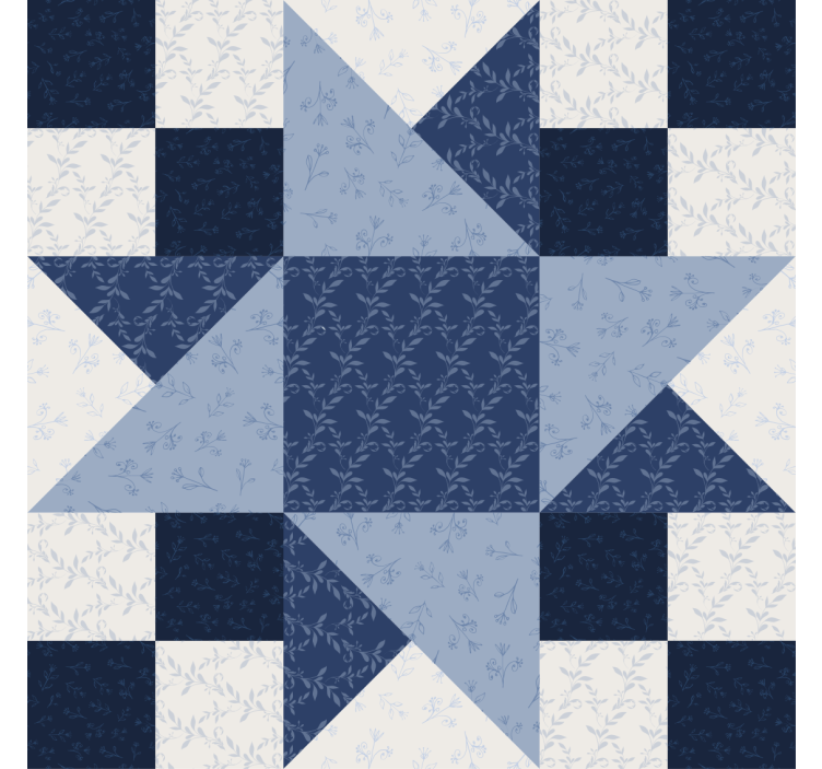 Elegant floral star pattern podstavki z teksturo - TenStickers