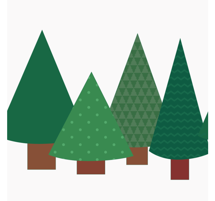 Stylized evergreen trees božične podstavke za kozarce - TenStickers