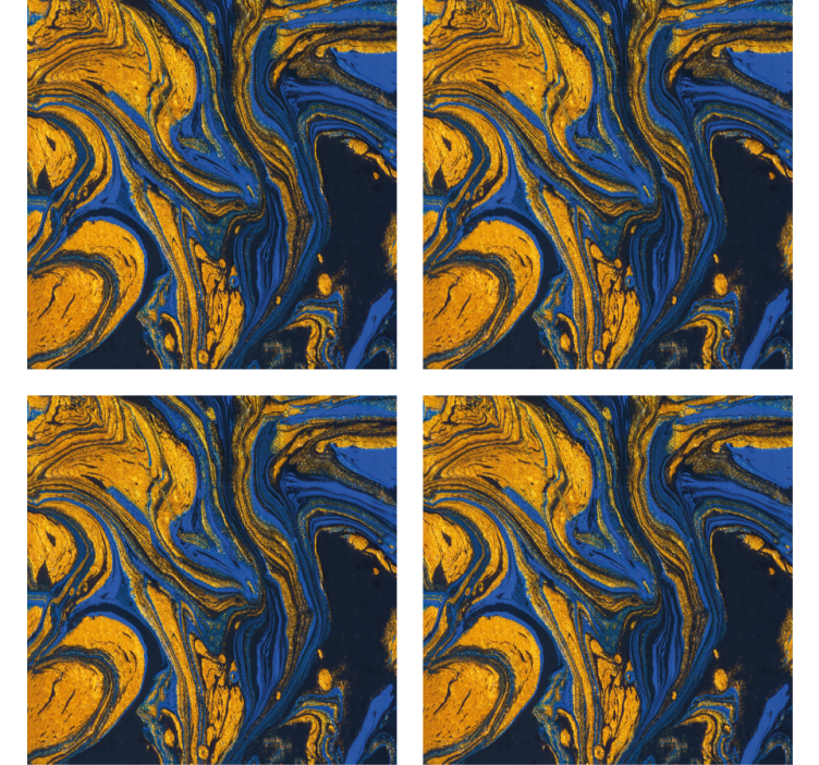 Swirling blue and gold podstavki z teksturo - TenStickers