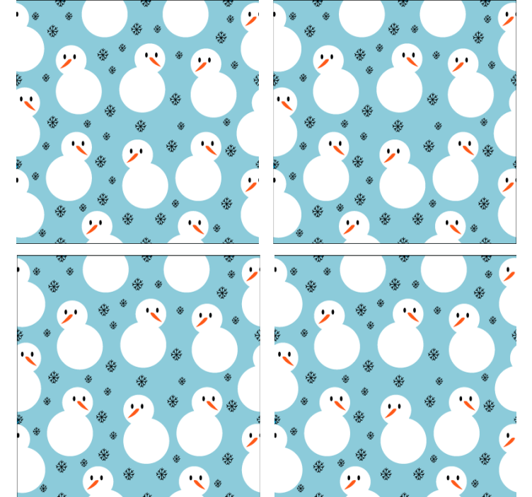 Snowman pattern background božični podstavki za kozarce - TenStickers