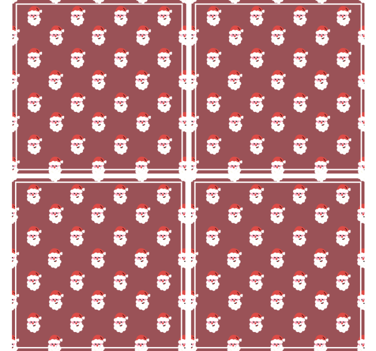 Božične podstavke za kozarce santa faces pattern - TenStickers