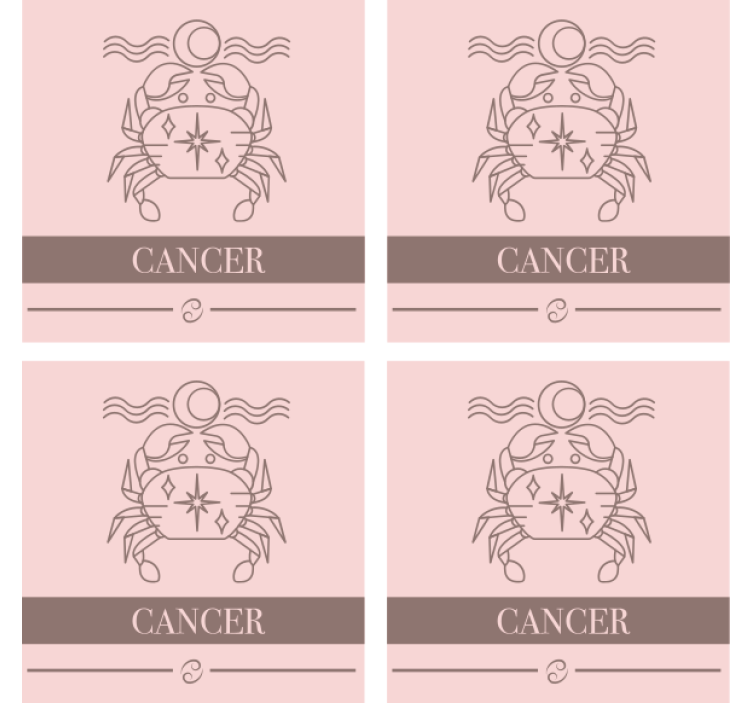 Cancer zodiac symbol personalizirani podstavki - TenStickers