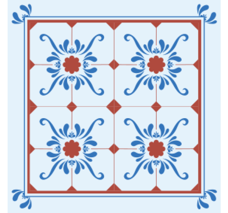 Decorative floral pattern podstavek za kozarce - TenStickers