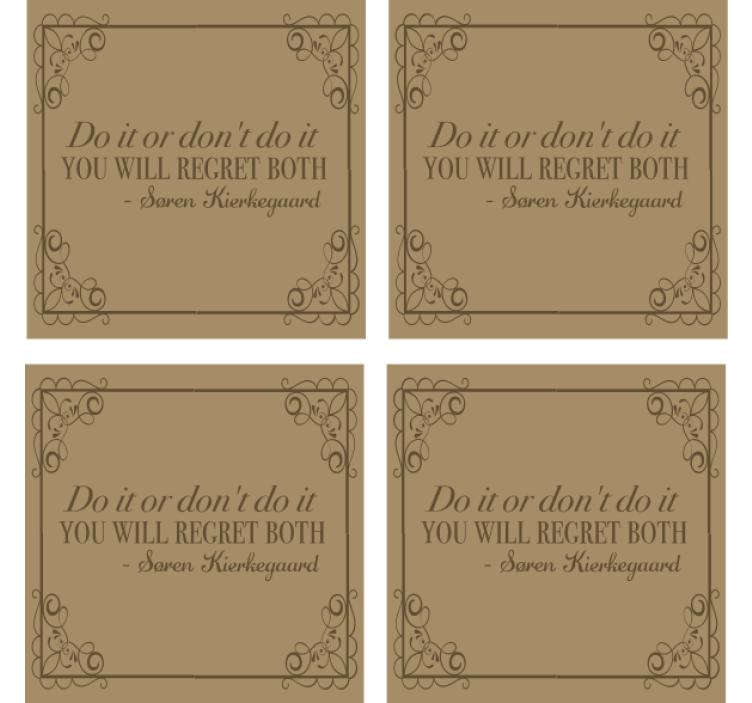 Sophisticated quote elegance podstavek za kozarce - TenStickers