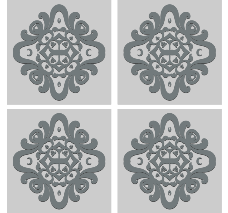 Intricate pattern motif podstavki s teksturnim učinkom - TenStickers