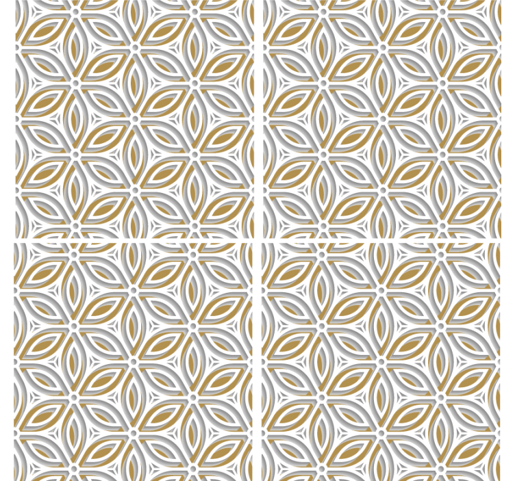 Intricate floral element podstavki s teksturnim učinkom - TenStickers