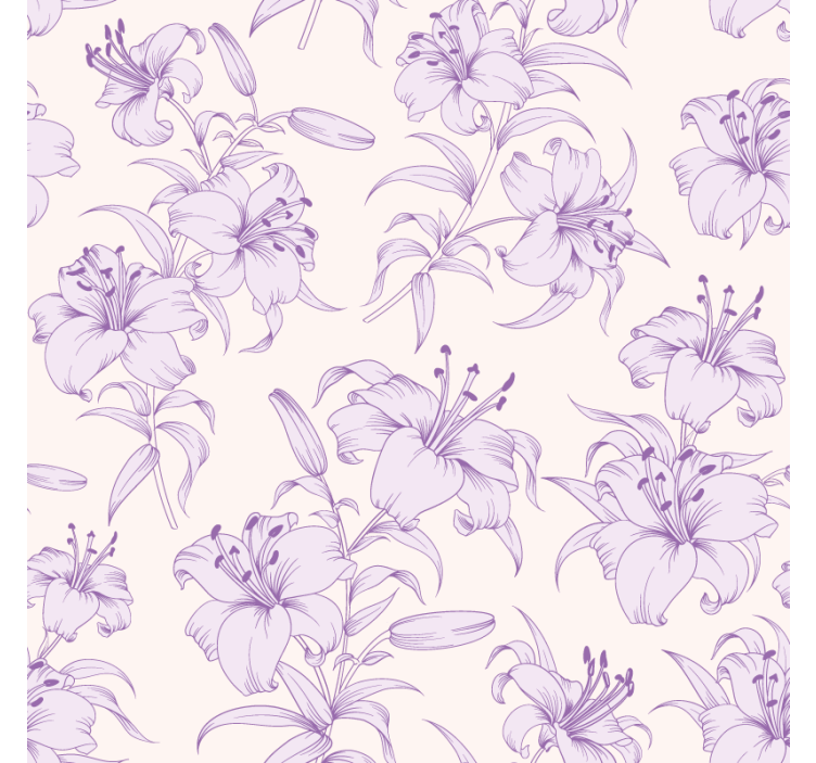 Elegant lily pattern podstavki z teksturnim učinkom - TenStickers