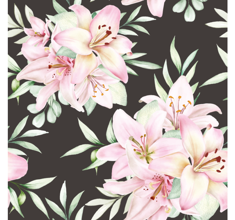 Botanična aranžma z lilijami in geeky podstavek - TenStickers