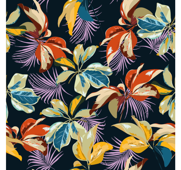 Colorful leaf pattern podstavki s teksturnim učinkom - TenStickers