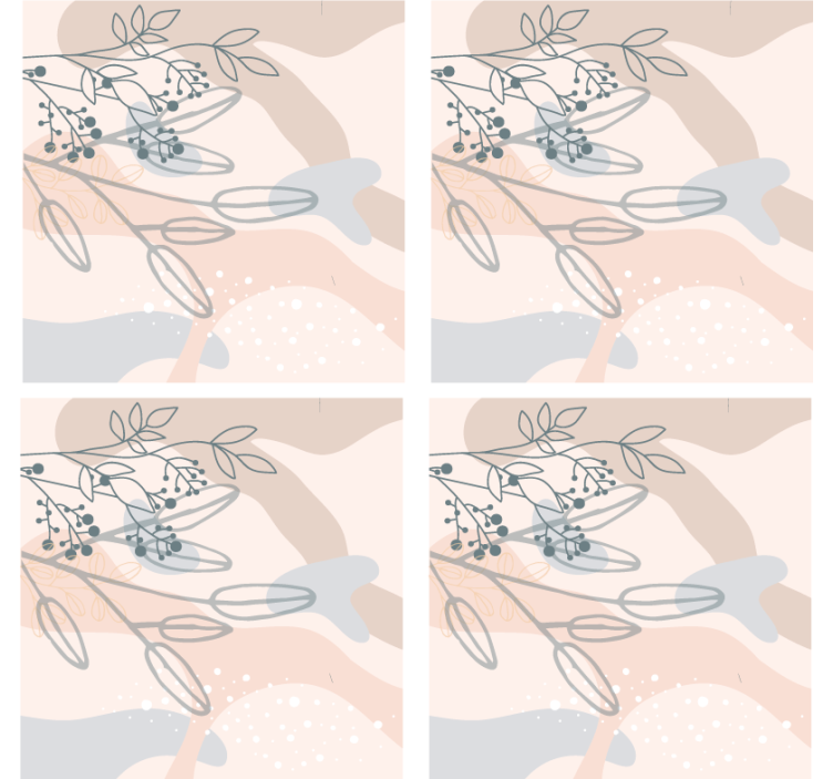 Floral abstract patterns podstavki z teksturo - TenStickers