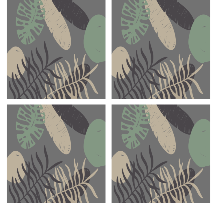 Leafy textured pattern podstavki s teksturnim učinkom - TenStickers