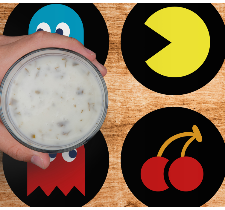 Colorful retro icons podstavek za kozarce geeky - TenStickers