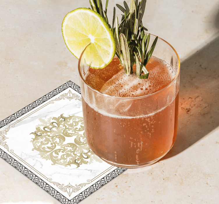 Eleganten zlati barok Podstavki s teksturnim učinkom - TenStickers