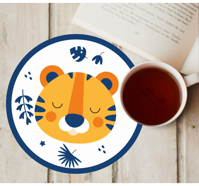 Glava tigrovega mladiča in podstavka za kačje pastirje - TenStickers