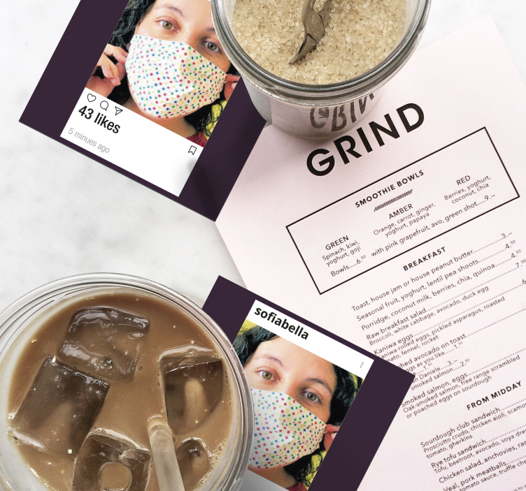 Instagram s podstavki za fotografije in besedilo po meri - TenStickers