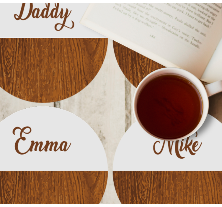 Lesene marmornate personalizirane podstavke - TenStickers