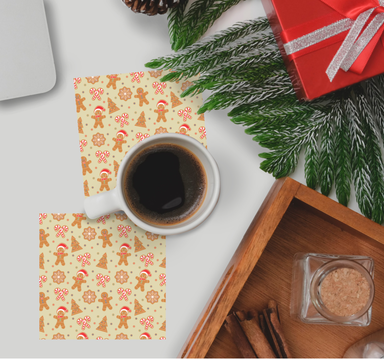 Medenjaki božičkov vzorec podstavek - TenStickers