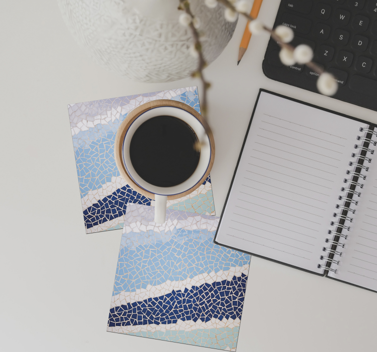 Podstavki za ploščice iz modrega mozaika - TenStickers