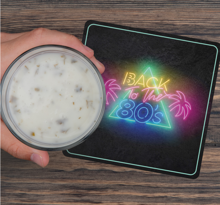 Neon retro 80-ih podstavke za kozarce vintage - TenStickers