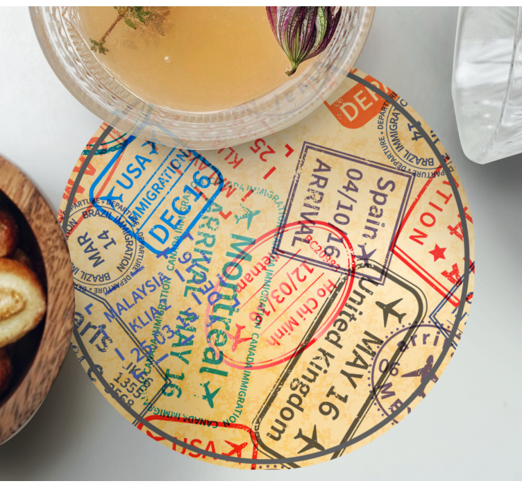 Potovalne znamke sodobni podloga - TenStickers