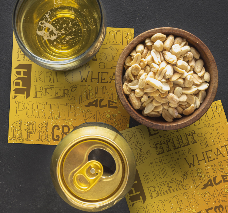 Različne vrste piva v baru - TenStickers