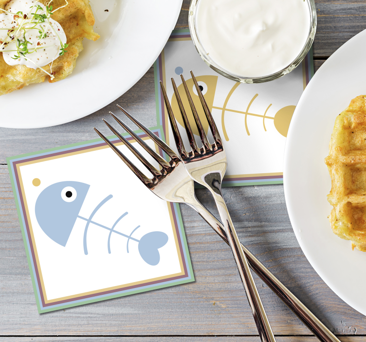 Ljubka ribiška kostnica za živali - TenStickers