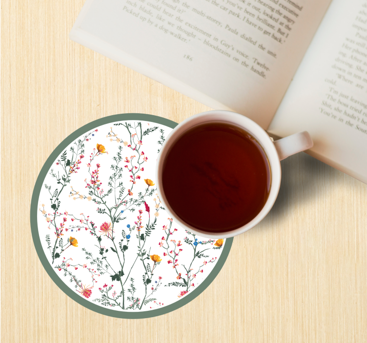 Tanke minimalistične vrtne rože sodobni podstavek - TenStickers