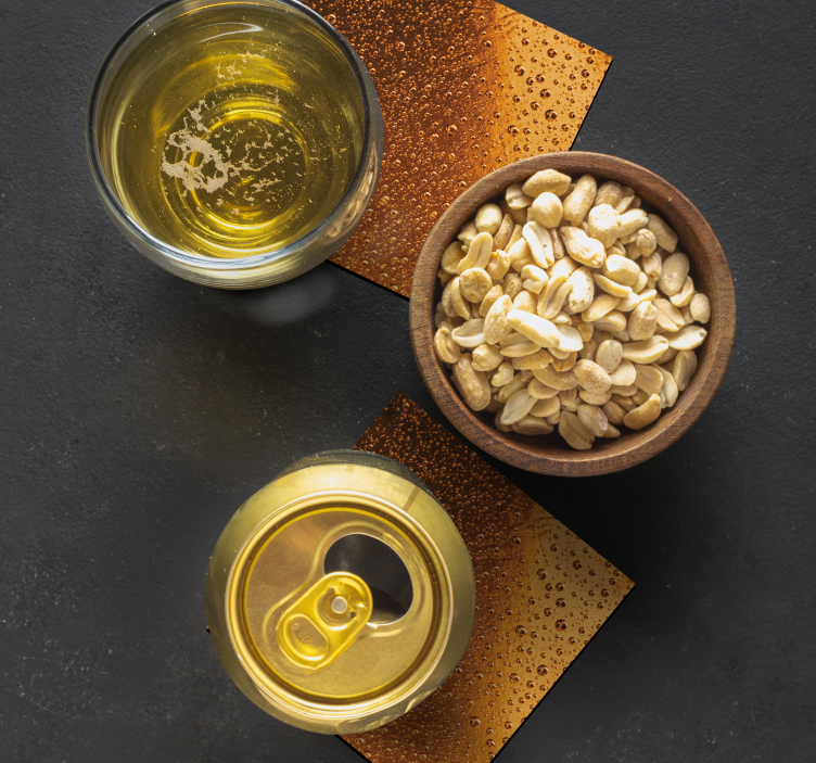 Temne pivske teksture pivske preproge - TenStickers