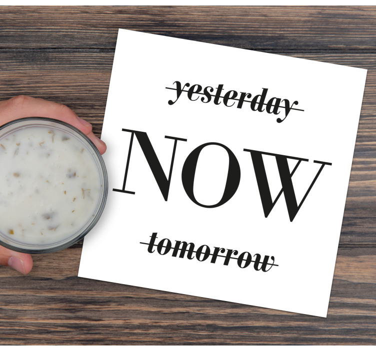 Včeraj zdaj jutri podloga za besedila - TenStickers