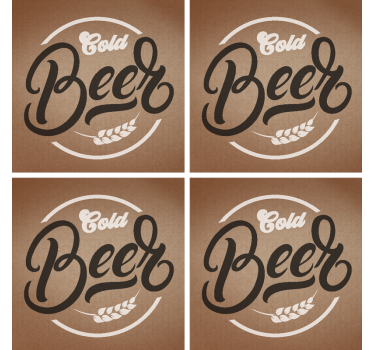 Bež hladno pivsko podstavka - TenStickers
