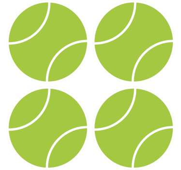 Risanka tenis žogica pijačo podstavku - TenStickers