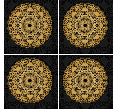 Zlata mandala napitek coaster - TenStickers