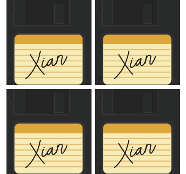 Disketa z imenom geeky coasters - TenStickers