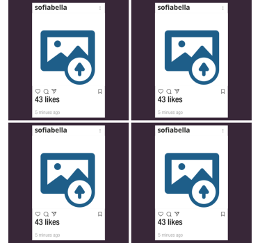 Instagram s fotografijami in besedilom prilagojenimi podstavki - TenStickers