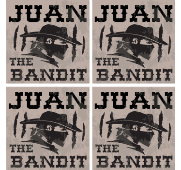 Bandit z imenom personalizirane preproge za pivo - TenStickers